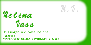 melina vass business card